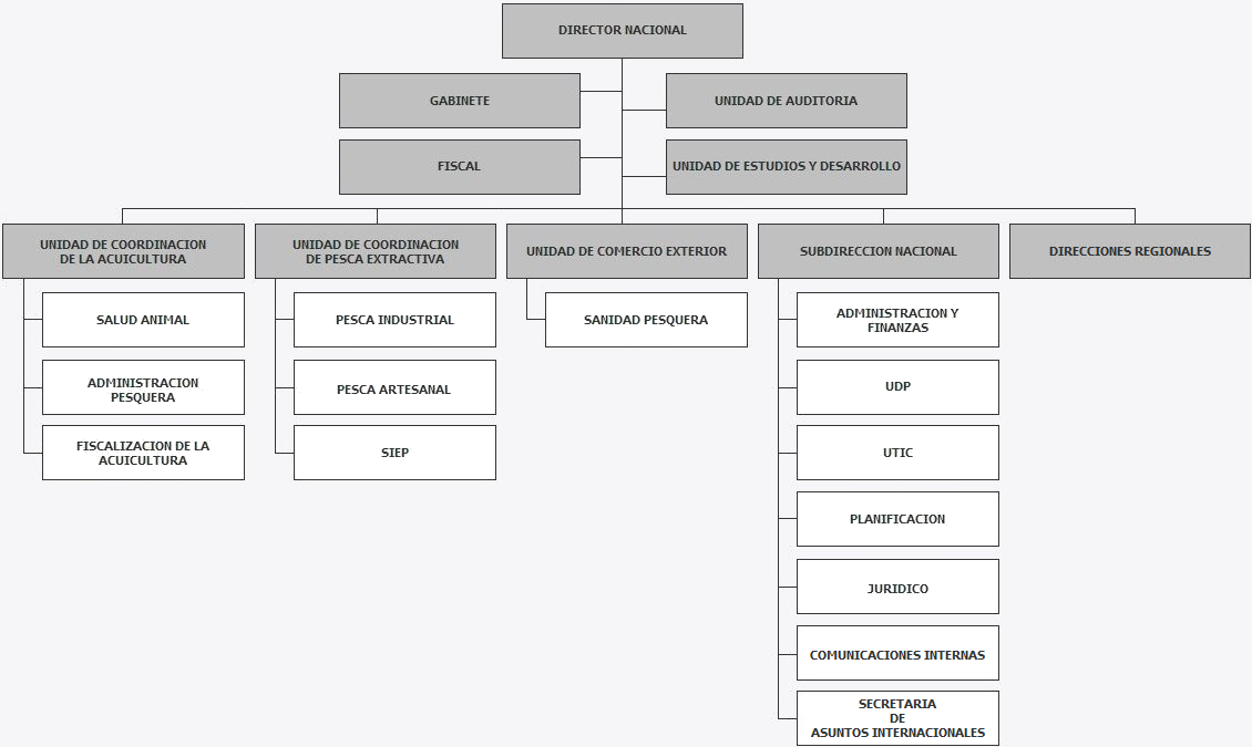 Organigrama Servicio Nacional de Pesca